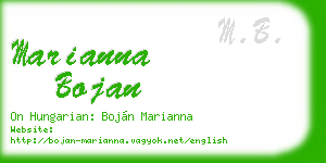 marianna bojan business card